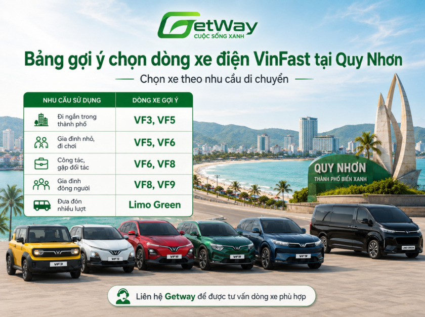Thuê xe điện Vinfast Quy Nhơn